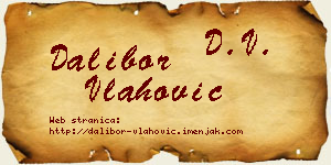 Dalibor Vlahović vizit kartica